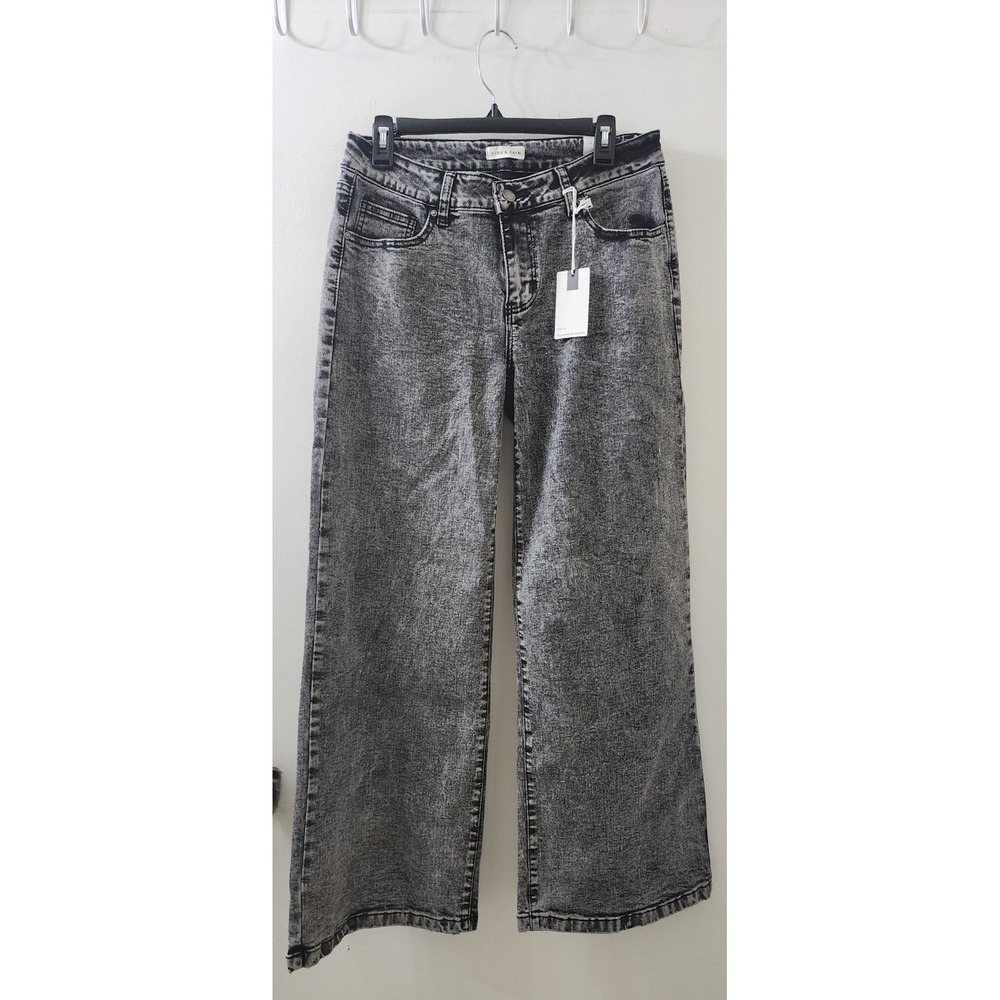 Fire & Rain Ash Acid Wash Comfort Denim Wide Leg Jeans Size 13 RJR-3001